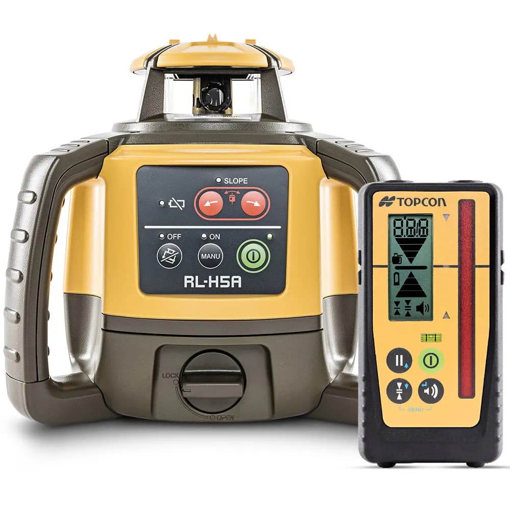 TOPCON RL-H5A Rotary Laser with Slope Rechargeable with Premium LS100D Receiver